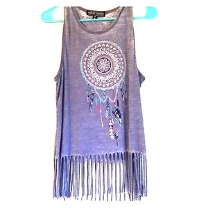 Almost Famous Gray Dreamcatcher Tank Top